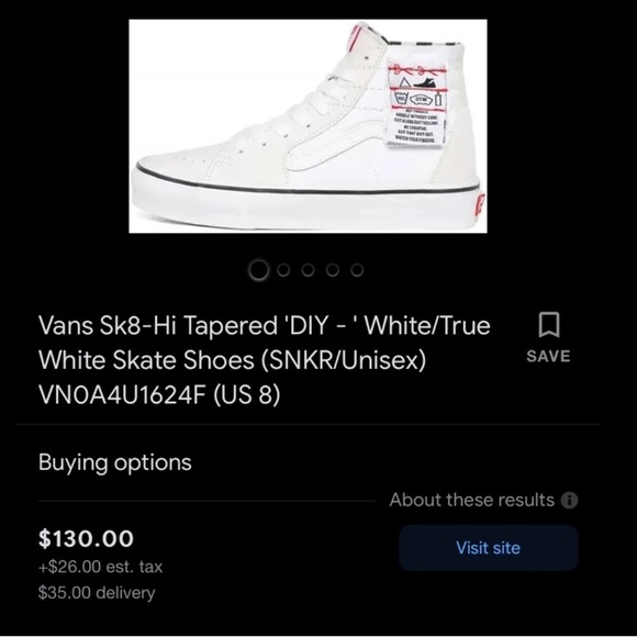 *NW/OT* LIMITED VANS EDITION SK8-HI TAPERED ‘DIY’ SHOES (W8.5) - Picture 4 of 4